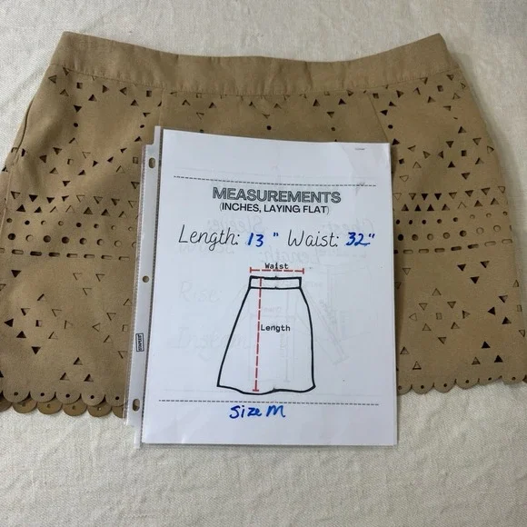 Western Micro Mini Skirt Faux Suede Size Med Country Festival Cowgirl Stagecoach - Picture 7 of 8